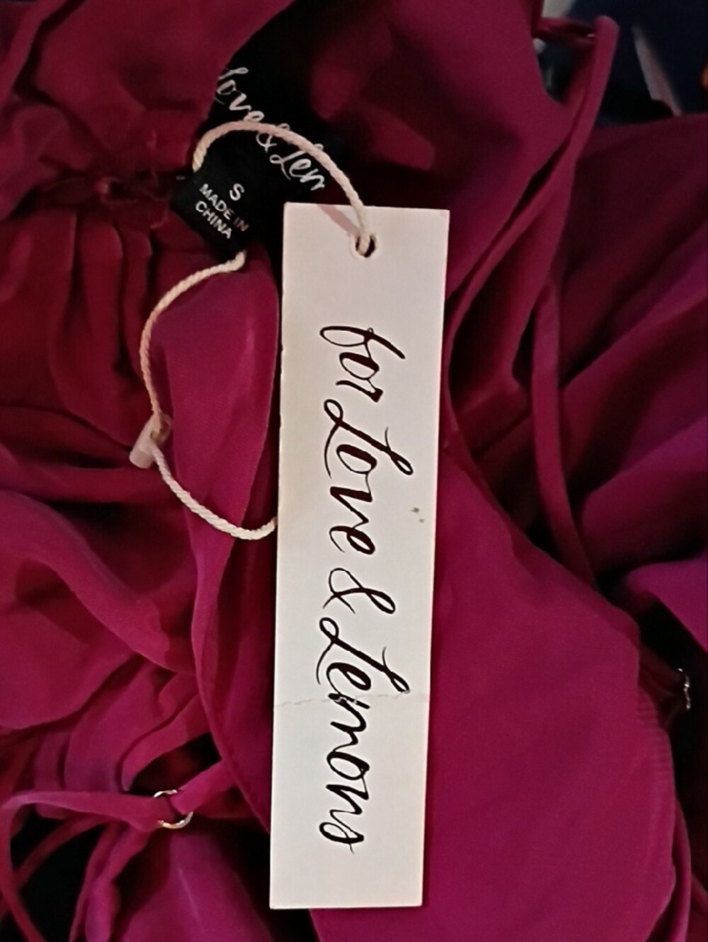 For Love And Lemons Magenta Ruched Allie Mini Dress - Picture 7 of 7